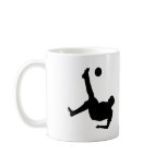 bicycle kick soccer player coffee mug