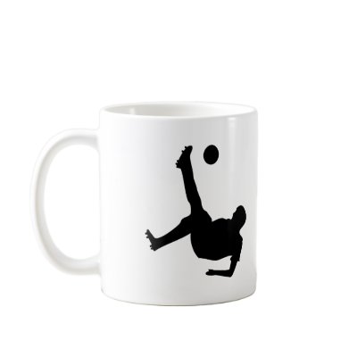 bicycle kick soccer player coffee mug by Tomaniac