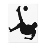 bicycle kick soccer player post card