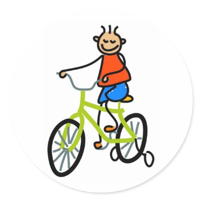 Bicycle Kid Stickers by prawny
