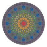 Bicycle Mandala 2 Round Sticker