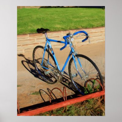 Bicycle Painting Print by Linny88