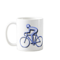 Bicycle Racing in Blue Coffee Mug