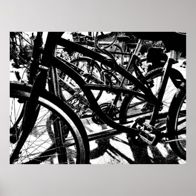 Bicycle Rack HC Print by artberry