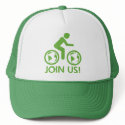 Bicycle Recycle Green Join hats