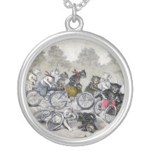 Bicycle Riding Cats Pendant