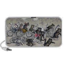 Bicycle Riding Cats Iphone Speakers