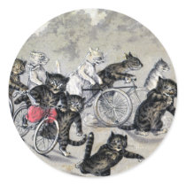 Bicycle Riding Cats Stickers