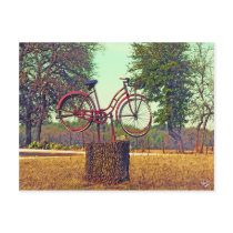 Bicycle Sculpture on Kneese Rd., Crabapple, TX Postcard