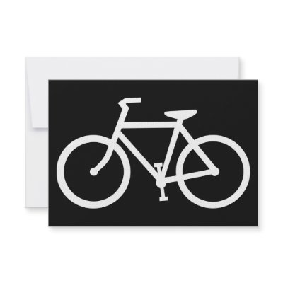 bicycle silhouette personalized invite by asyrum