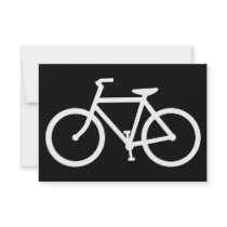 bicycle silhouette personalized invite