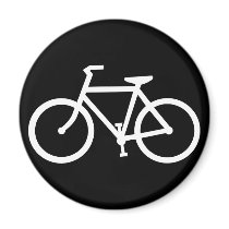 bicycle silhouette fridge magnet