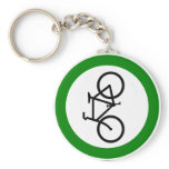 Bicycle Traffic Highway Sign Key Chain