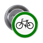 Bicycle Traffic Highway Sign Pinback Button