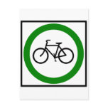 Bicycle Traffic Highway Sign Post Card