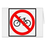 Bicycle Traffic Prohibited Highway Sign Cards