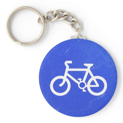 Bicycle Traffic Sign Keychain by Jamene_Clothing