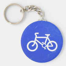 Bicycle Traffic Sign Keychain