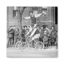 Bicycle Trick Riding, 1920s Refrigerator Magnet