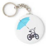 bicycle + umbrella keychain