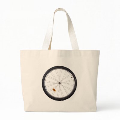 Bicycle wheel tote bags by joxxxxjo