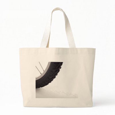 Bicycle wheel with track tote bag by joxxxxjo