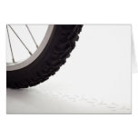 Bicycle wheel with track greeting card