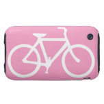 Bicycle: White on Pink Tough Iphone 3 Covers