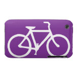 Bicycle: White on Purple Iphone 3 Covers