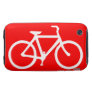 Bicycle: White on Red Tough Iphone 3 Cover