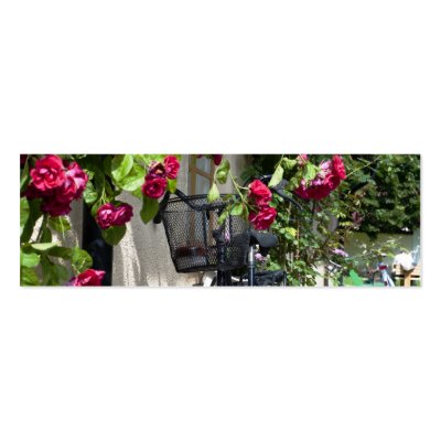 Bicycles and roses in Sweden Bookmark Business Card Templates by arnet17