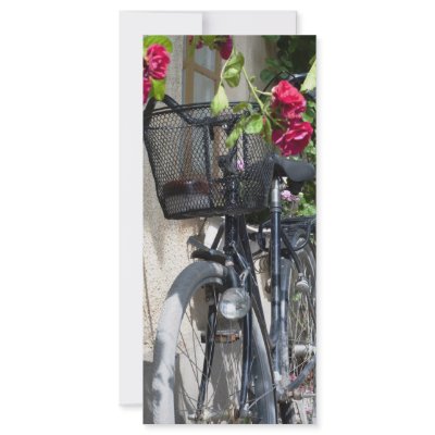 Bicycles and roses in Sweden Full Color Rack Card by arnet17