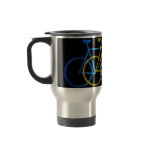 Bicycles in three colours mugs
