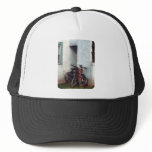Bicycles in Yard Trucker Hats