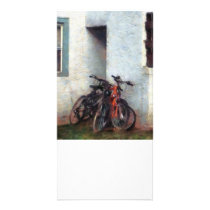 Bicycles in Yard Customised Photo Card