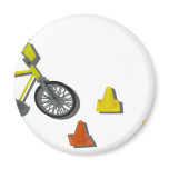 BicycleTrafficCones100711 Fridge Magnet