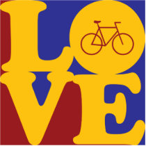 Bicycling Love Acrylic Cut Out