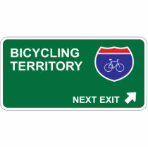Bicycling Next Exit Photo Cutout