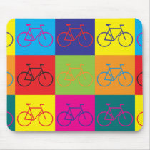 Bicycling Pop Art Mouse Mat