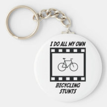 Bicycling Stunts Key Chain