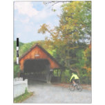 Bicyclist at Middle Bridge Woodstock VT