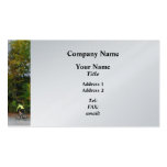 Bicyclist at Middle Bridge Woodstock Vt - Platinum Business Card Templates