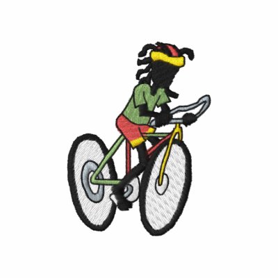 Bicyclist Embroidered Shirt by ZazzleEmbroidery