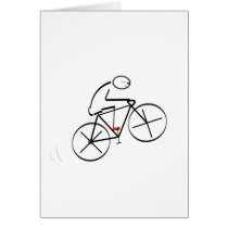 Bicyclist - Greeting Card - Tall