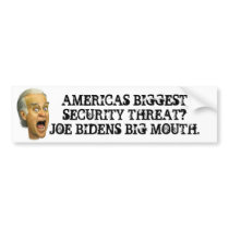 Biden SECURITY THREAT / obama socialist joker Bumper Sticker