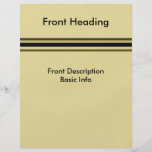 biege yellow lines custom flyer