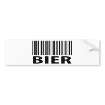 Bier barcode icon bumper stickers
