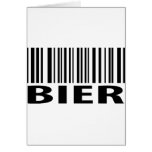 Bier barcode icon card