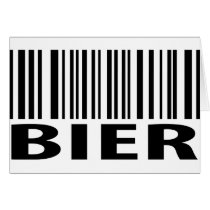 Bier barcode icon greeting cards