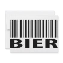 Bier barcode icon custom invitations